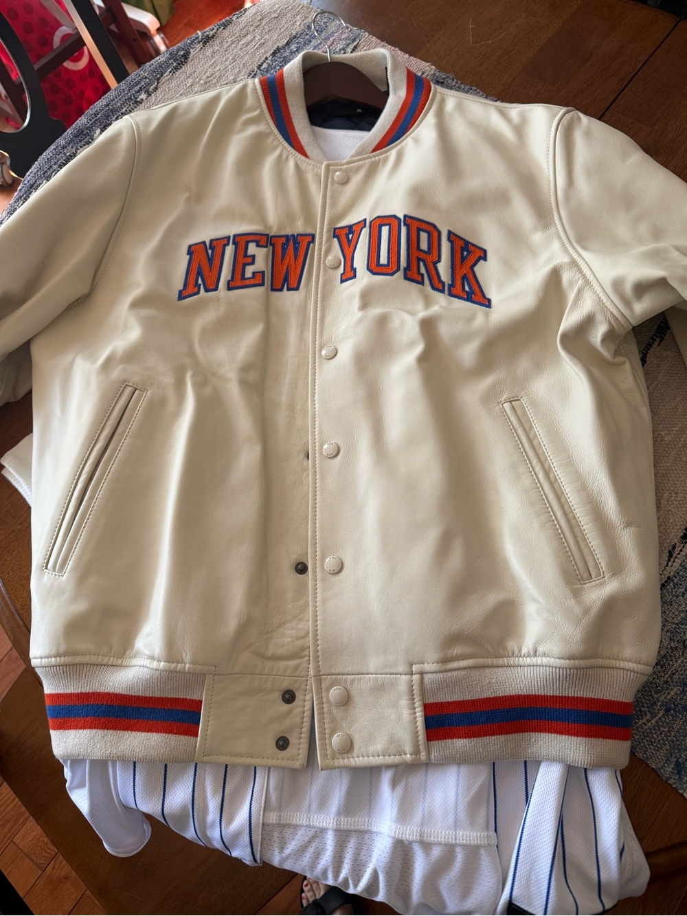 NWOT KITH & KIN NY Knicks Limited Edition Leather Varsity Jacket XL